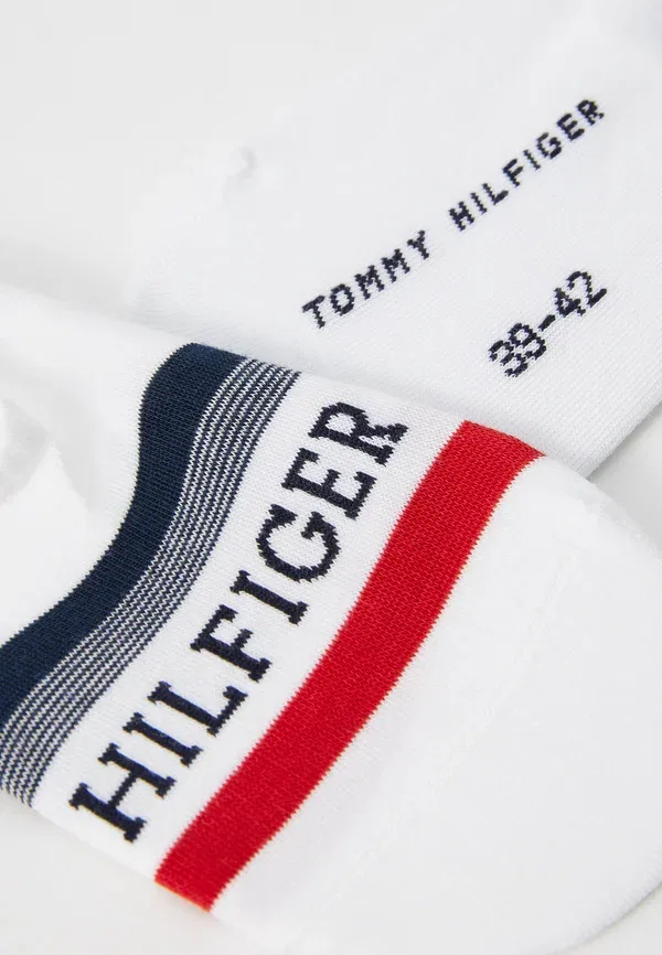 Носки комплект 2 шт, невидимые Footie Tab Tommy Hilfiger White, белый — фото 2