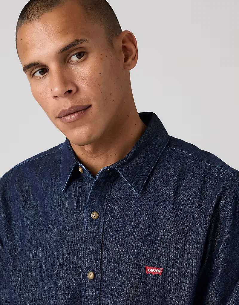 Классическая рубашка Levi's Battery, синий — фото 3