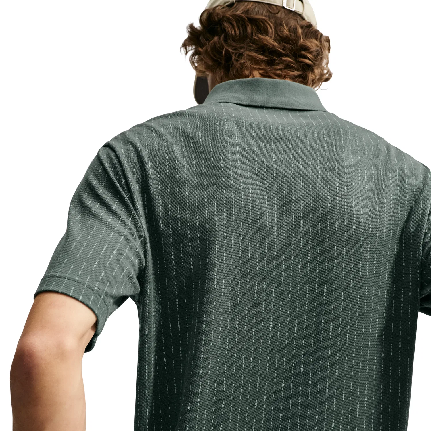 Мужское поло для гольфа с принтом Nike Fairway Fresh Dri-FIT Camo Green Jade Horizon Limestone, зеленый — фото 4