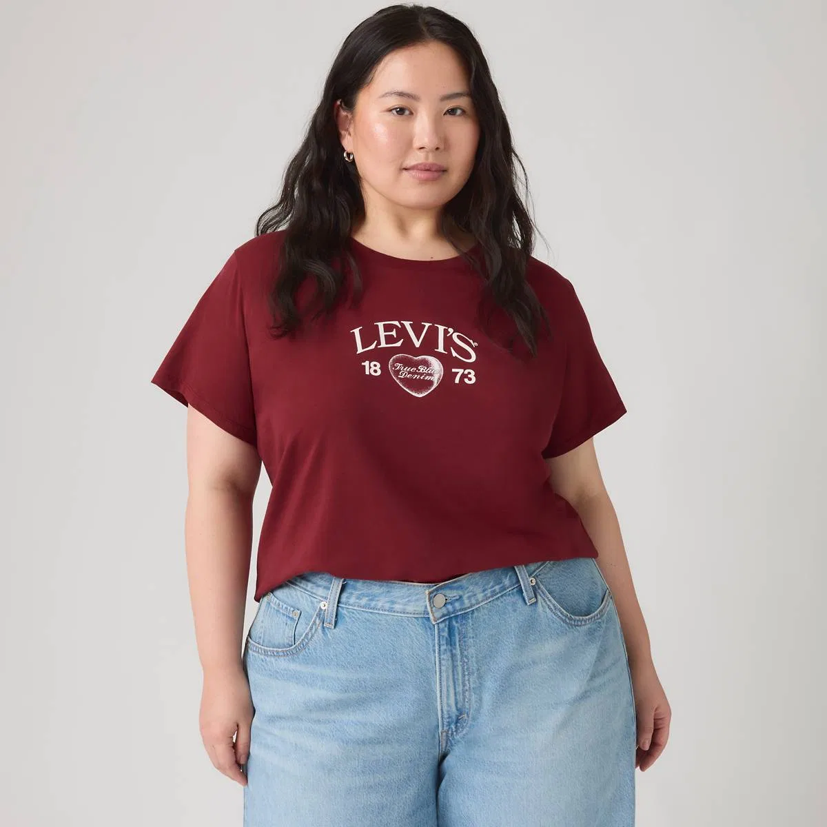 Идеальная футболка (большого размера) Levi's, Locket Warm Cabernet - Red