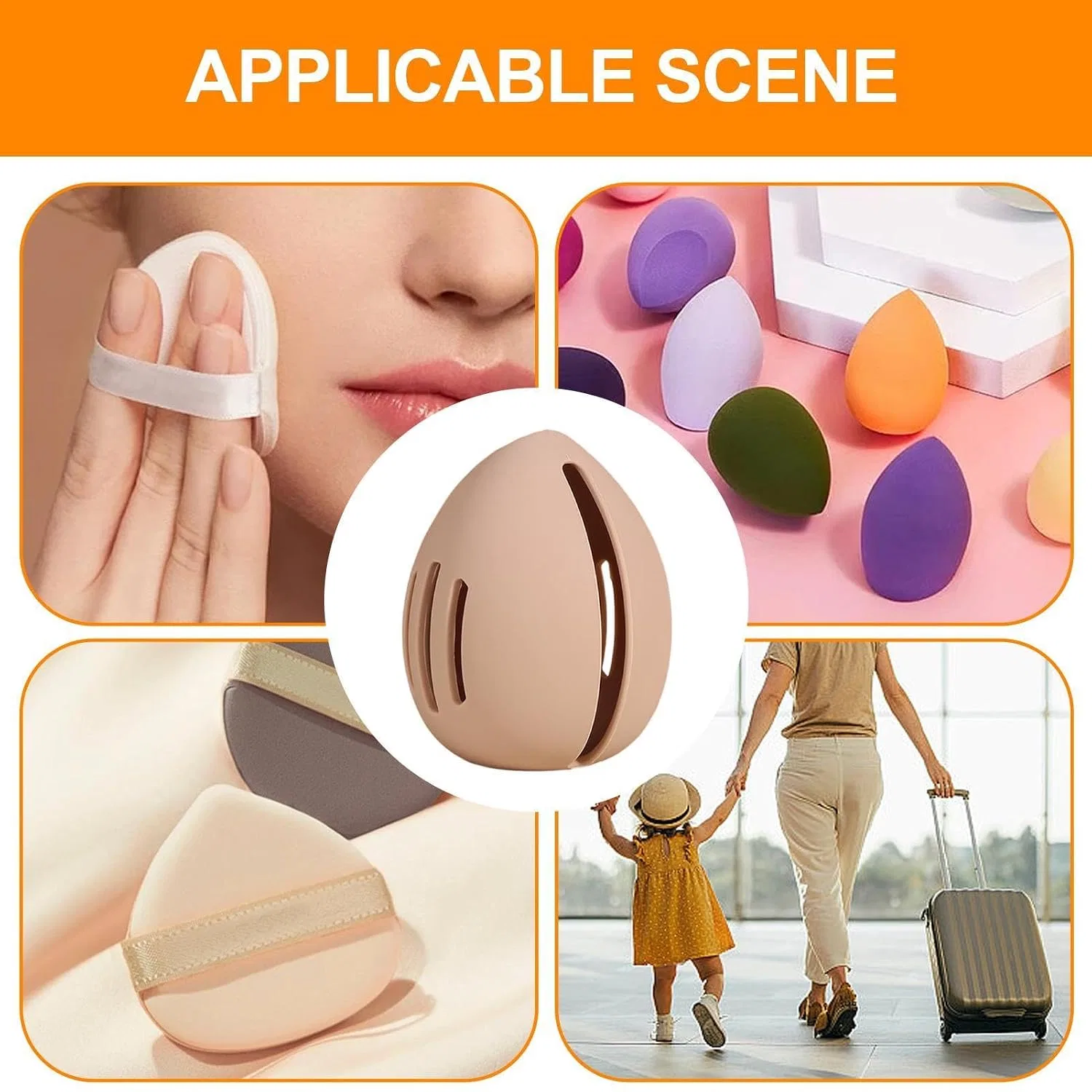 Косметичка для спонжей, Silicone, мультиколор Generisch — фото 4