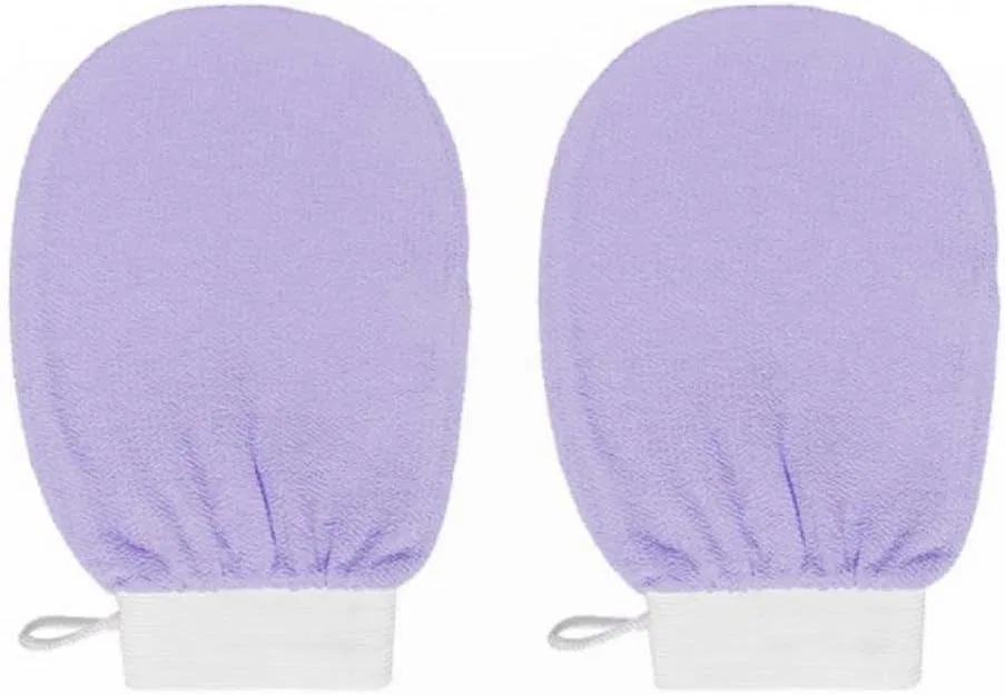 Мочалка для пилинга тела, Violiica, 2 шт, Light Purple