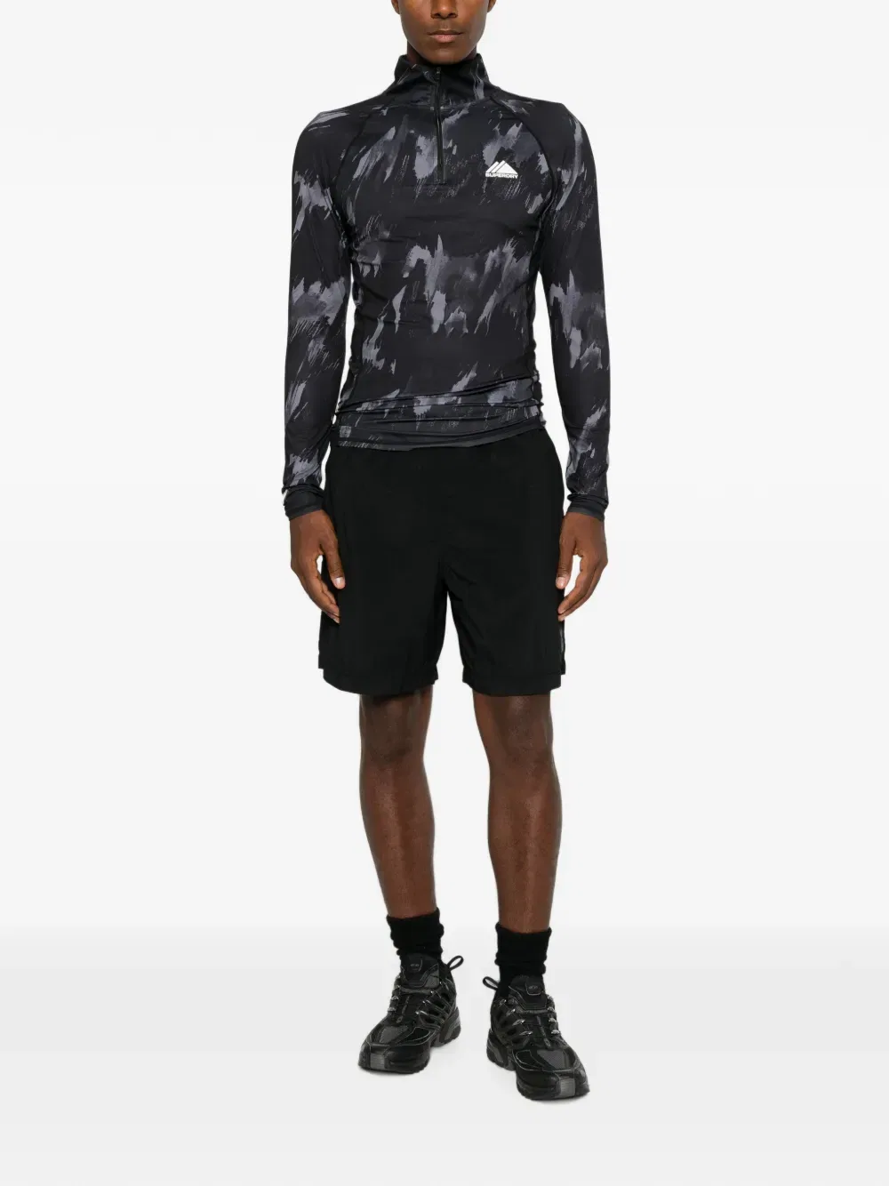 Футболка Brush Camo Superdry, темно-серый — фото 2