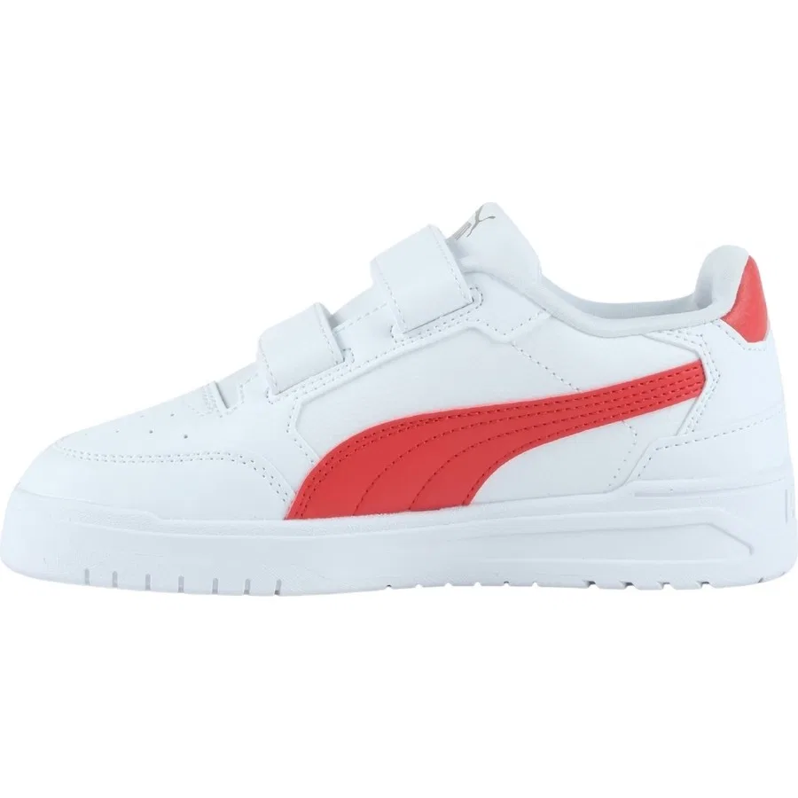 Кроссовки детские с шнуровкой Puma Shuffle Downtown, Белый — фото 2