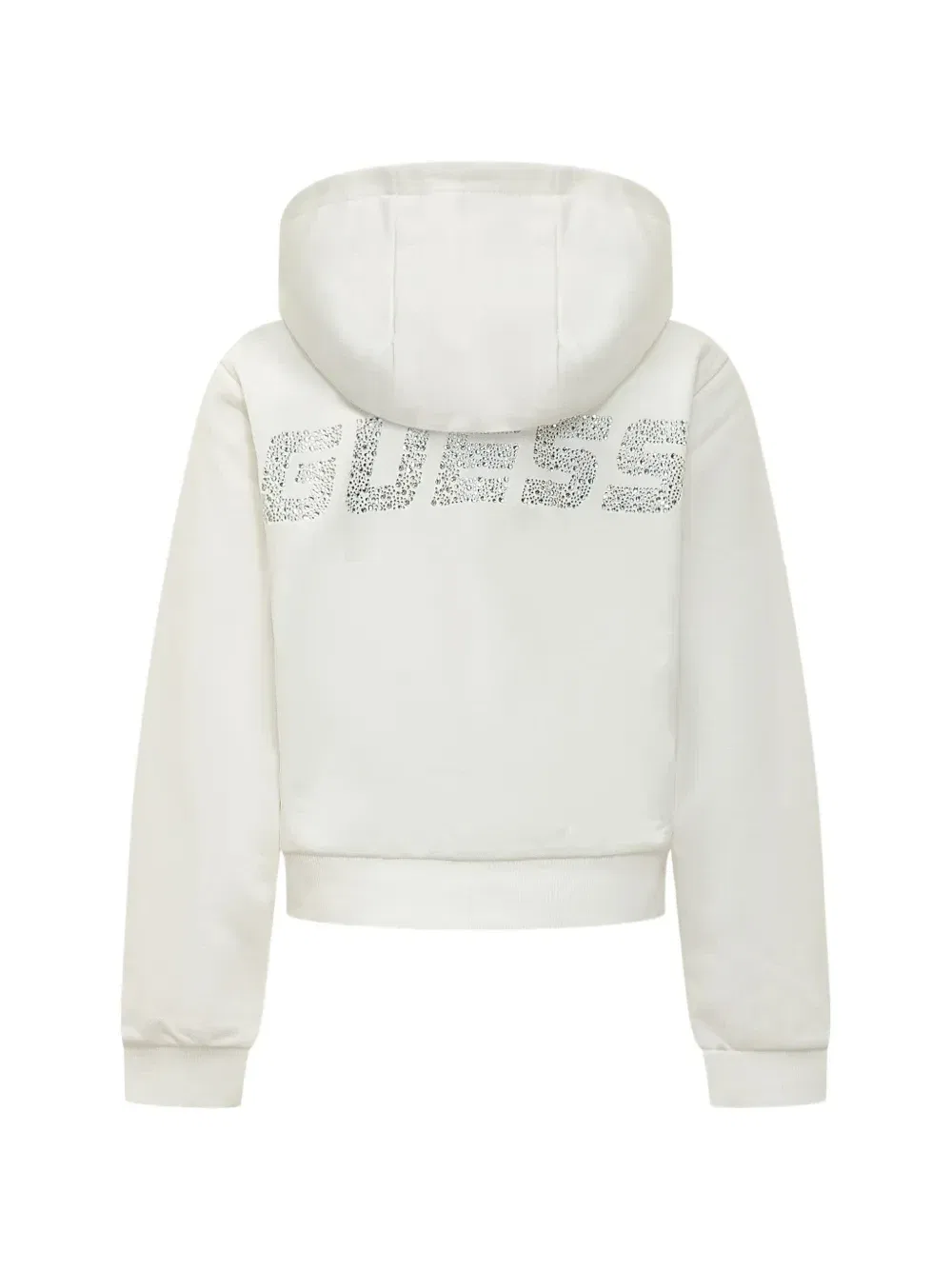 Худи на молнии с кристаллами Guess Kids, белый — фото 2
