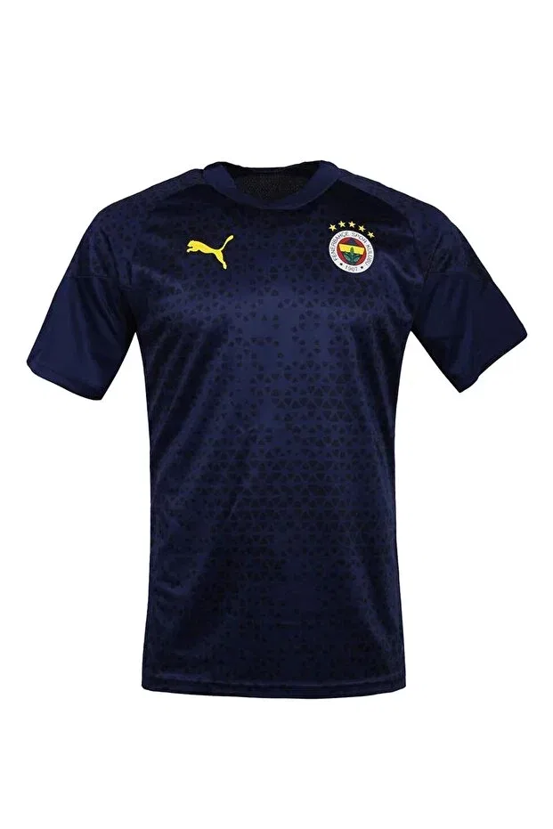 Детская футболка для девочек с принтом Original A Team Football Player Navy Blue Training Kids T-Shirt Fenerbahçe, Navy Blue - Yellow — фото 2