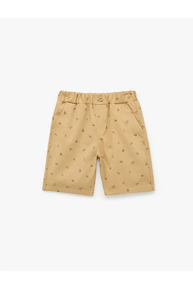 Детские шорты для мальчиков хлопковые Koton, Camel Patterned