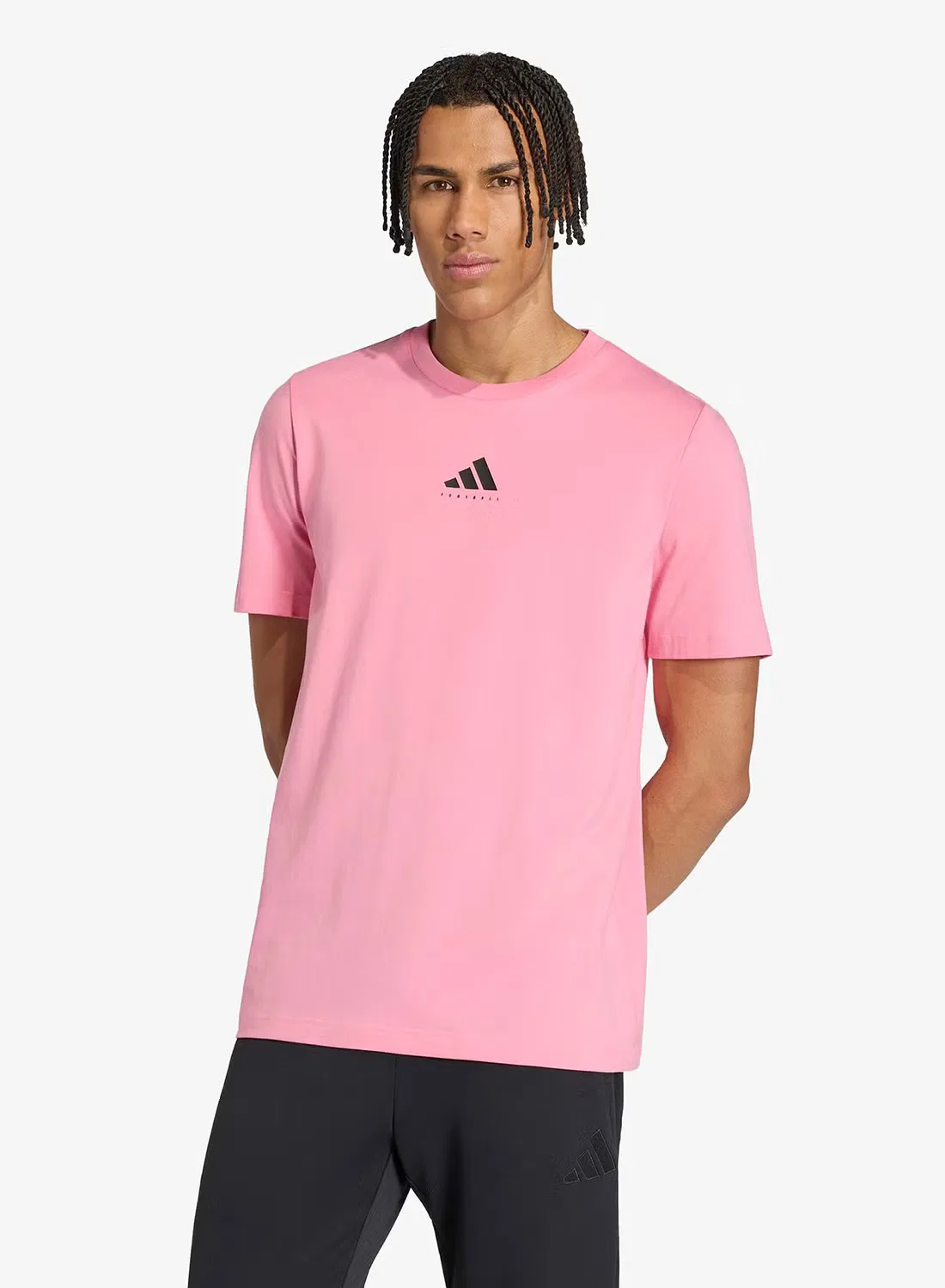 Футболка с принтом в футбольном стиле Adidas, белый