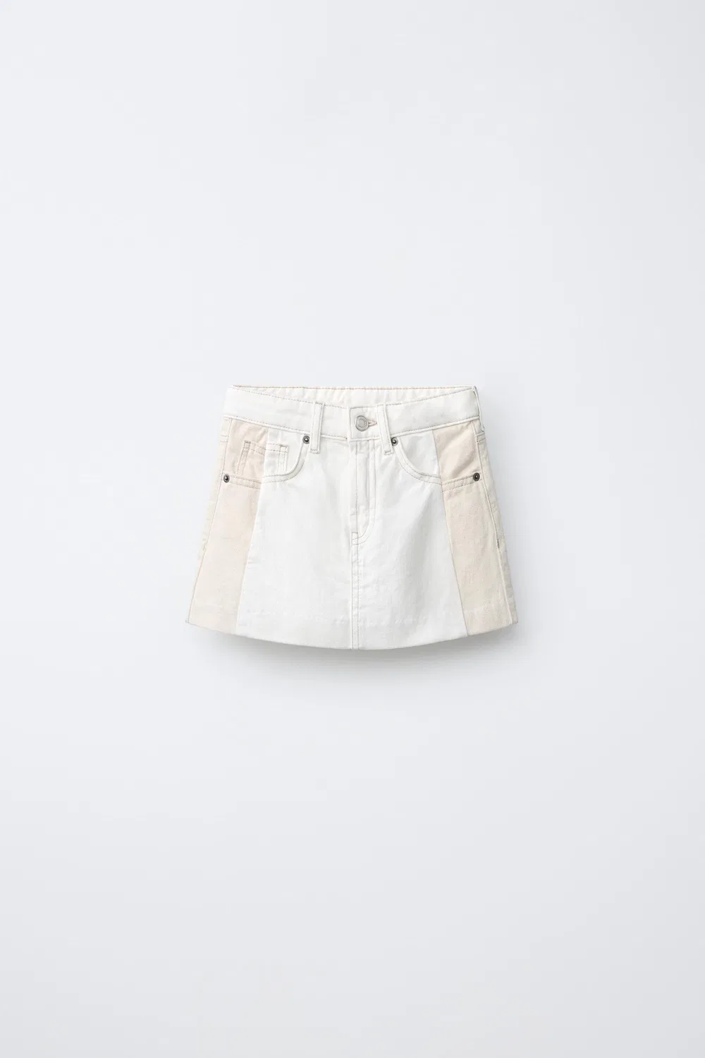 КОРОТКАЯ ЮБКА С ЦВЕТНЫМИ БЛОКАМИ ZARA, White