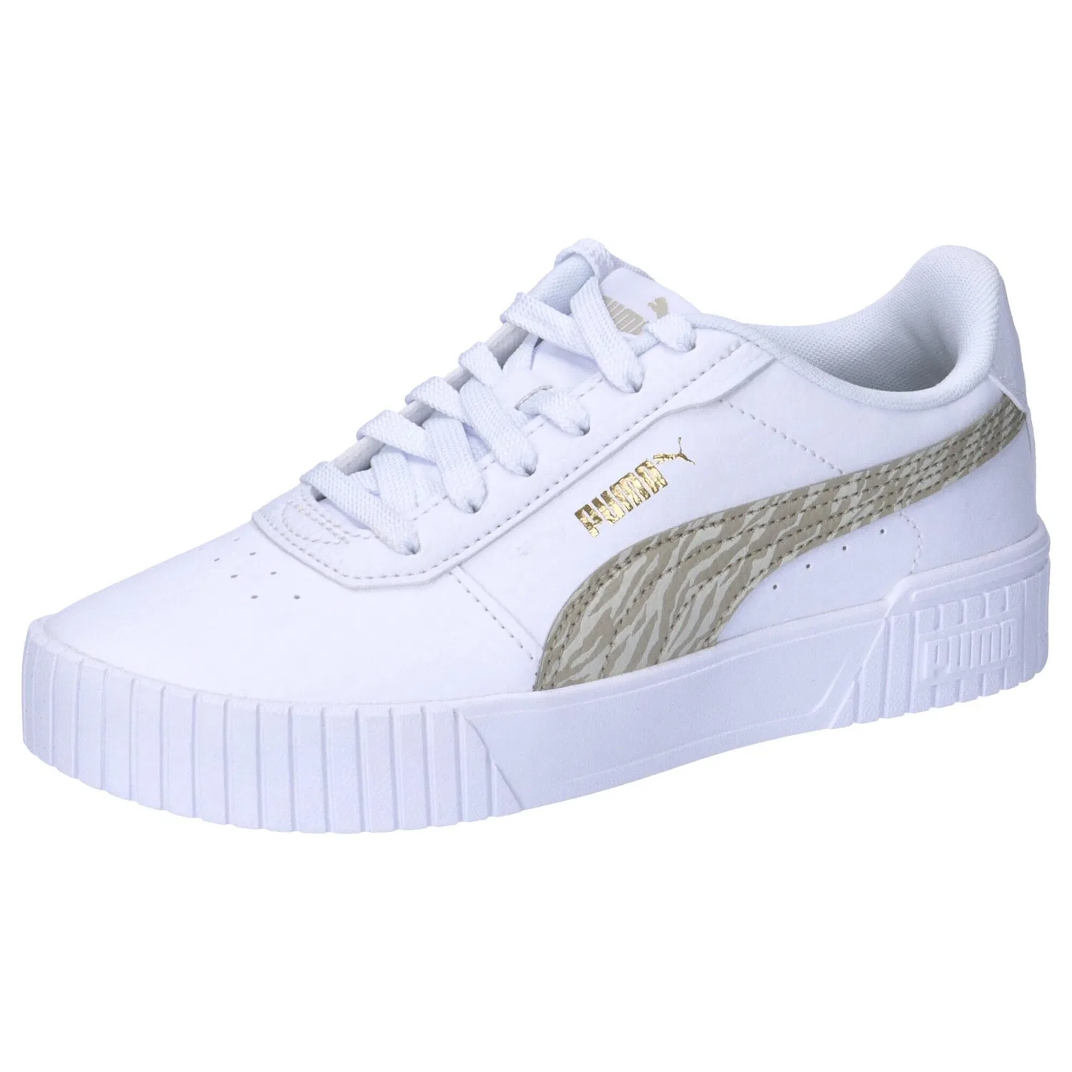 Детские кроссовки с принтом Carina 2.0 Zebra Puma, Weiss