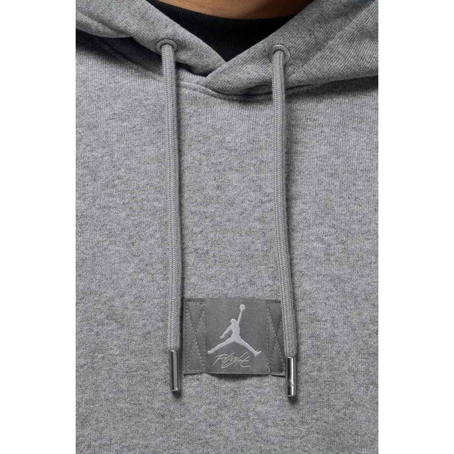 Худи с капюшоном из футера Jordan Flight Fleece Nike, Серый — фото 4