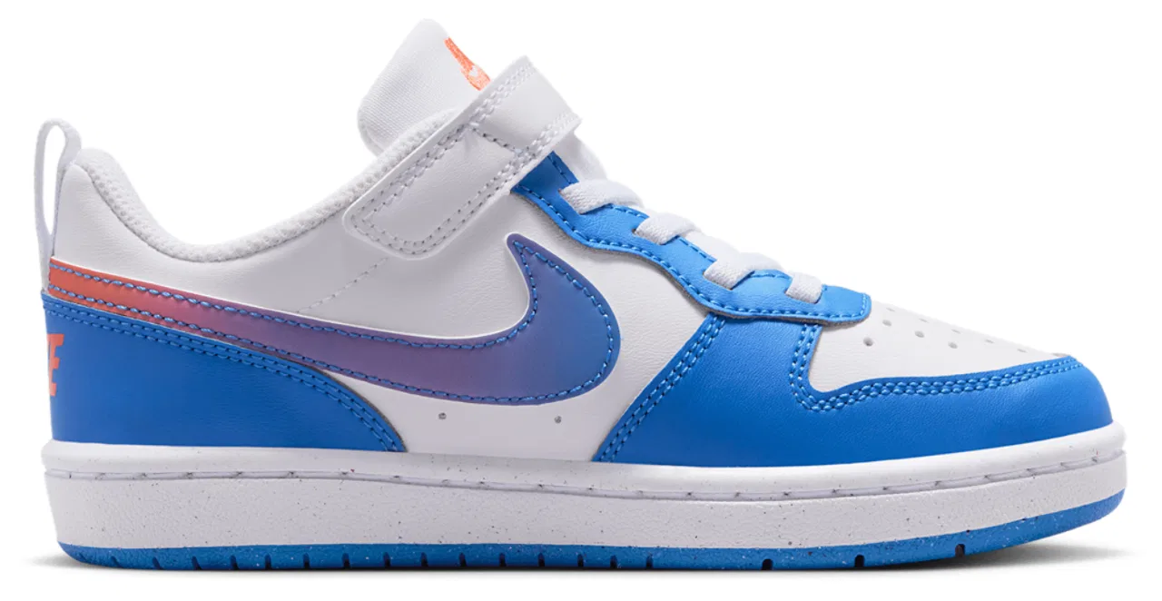 Кроссовки для мальчиков Court Borough Low Nike, цвет White/Bright Violet/Blue Crystal