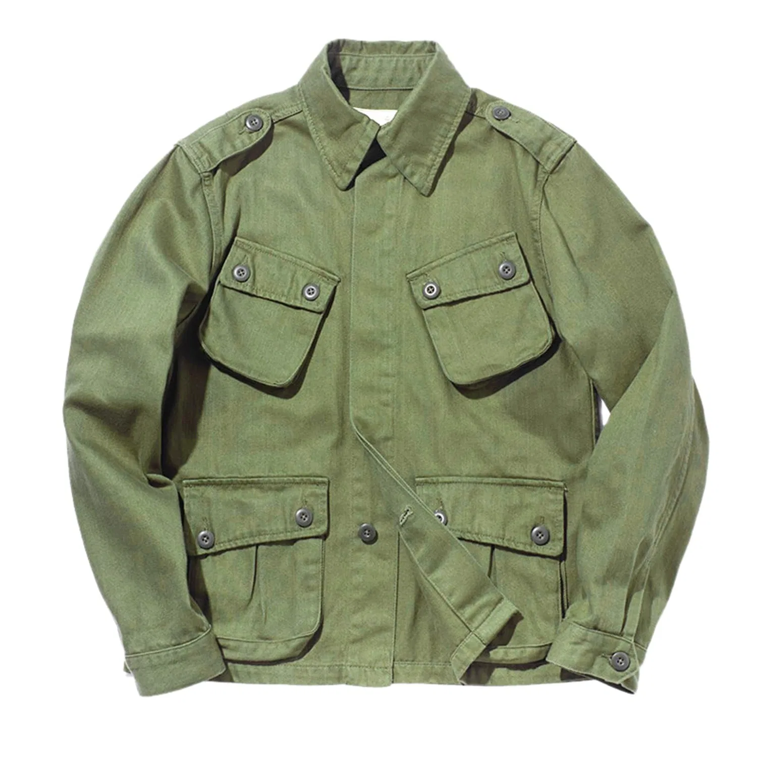 Мужская куртка-сафари с принтом Vintage Combat Cargo, green — фото 4