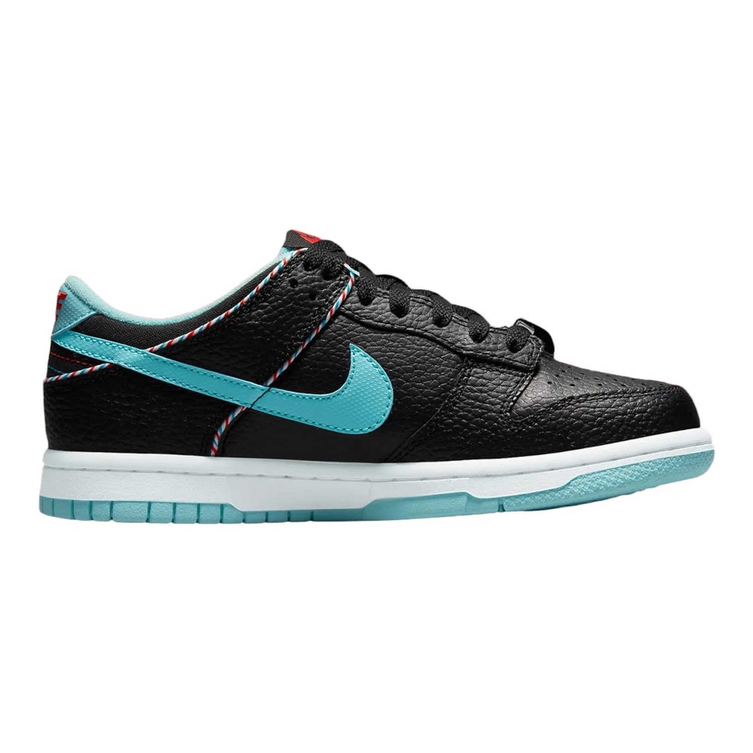 Детские кроссовки для мальчиков с принтом NIKE Dunk Low NIKE, Turquoise — фото 2