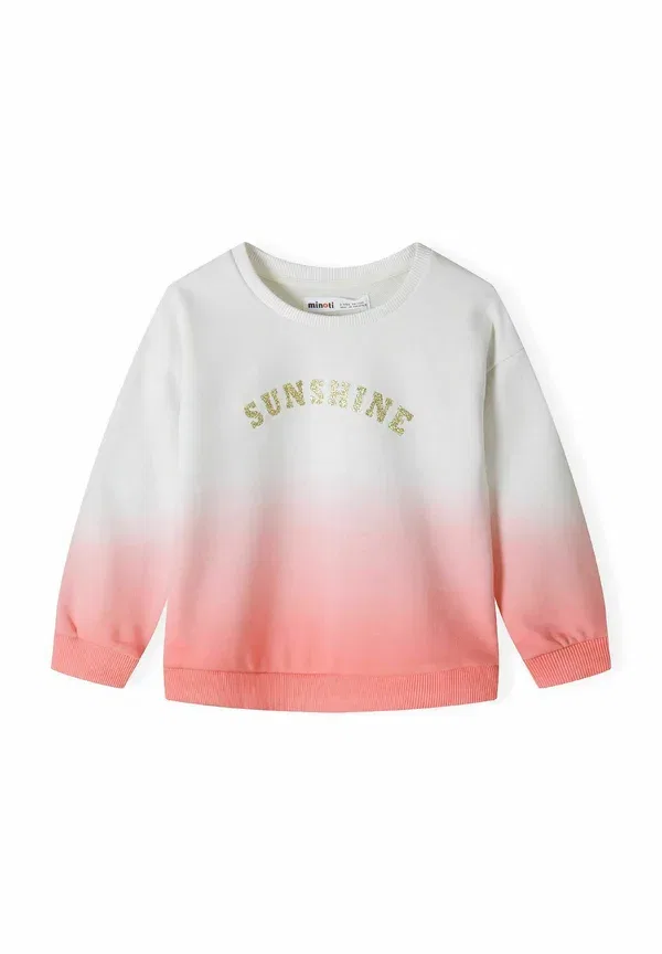 Комплект из свитшота и брюк с градиентом Ombre set Minoti Coral White Off, белый — фото 4
