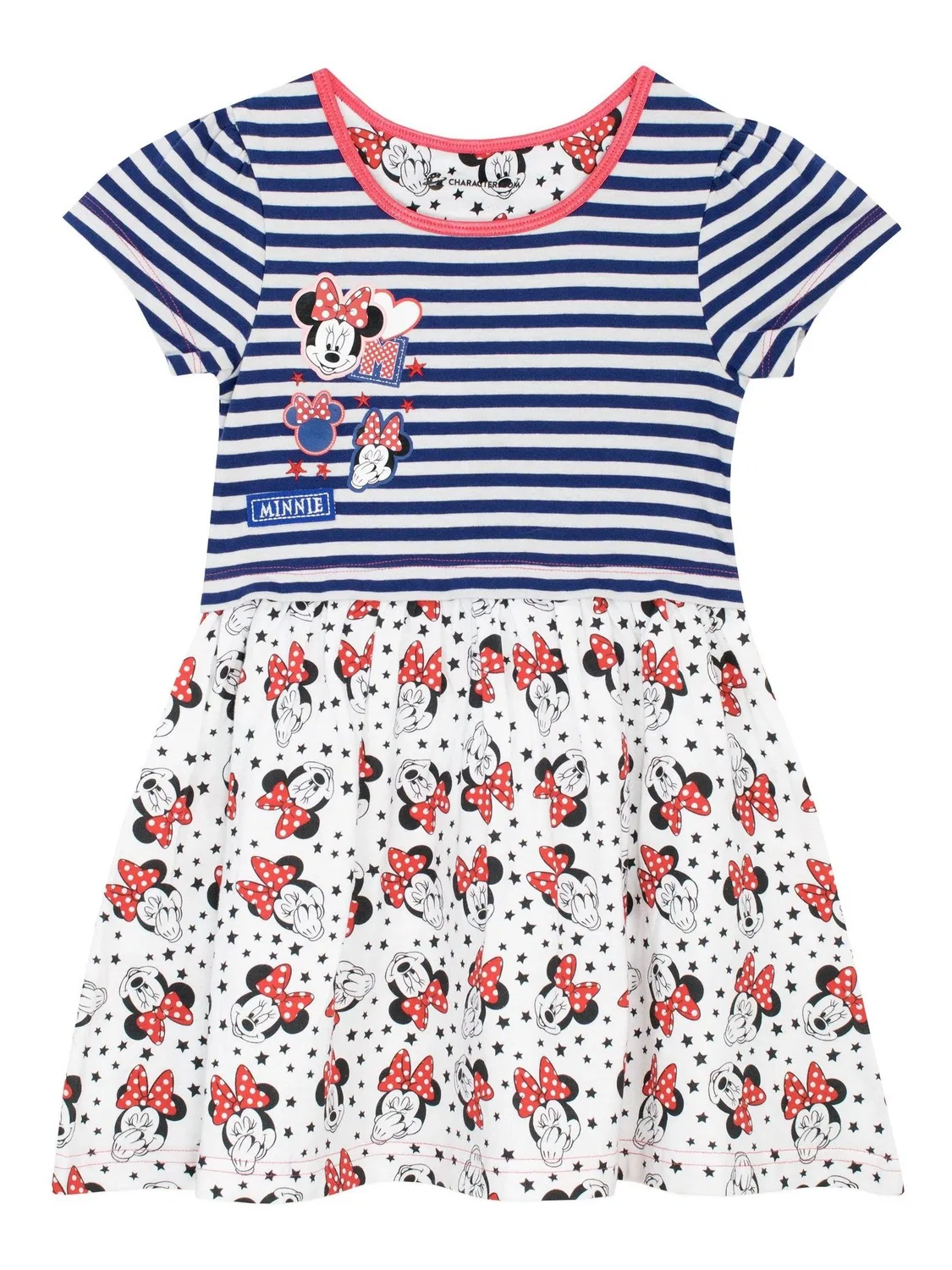 Платье трапеция с принтом Minnie Mouse Character, синее