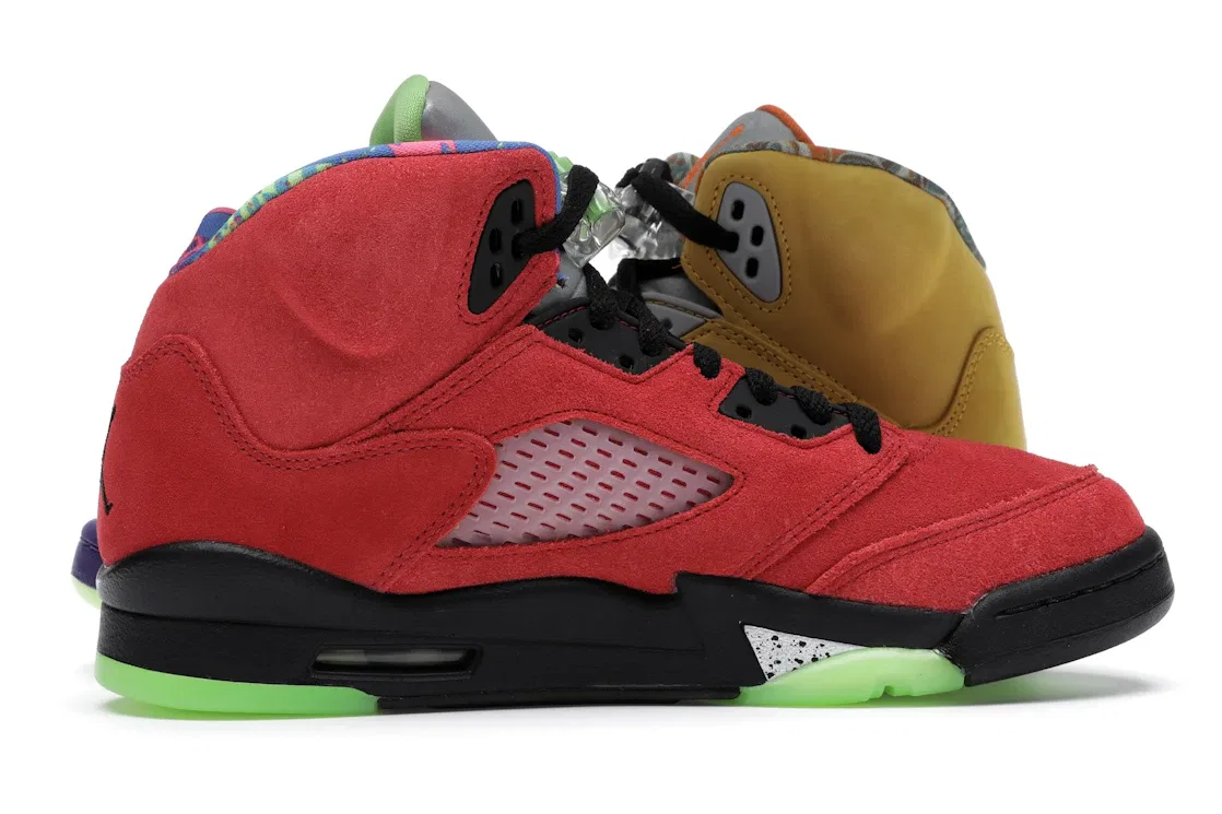 Детские кроссовки Lifestyle с принтом Jordan 5 Retro Jordan Varsity Maize/Court Purple-Ghost Green-Solar Orange — фото 3