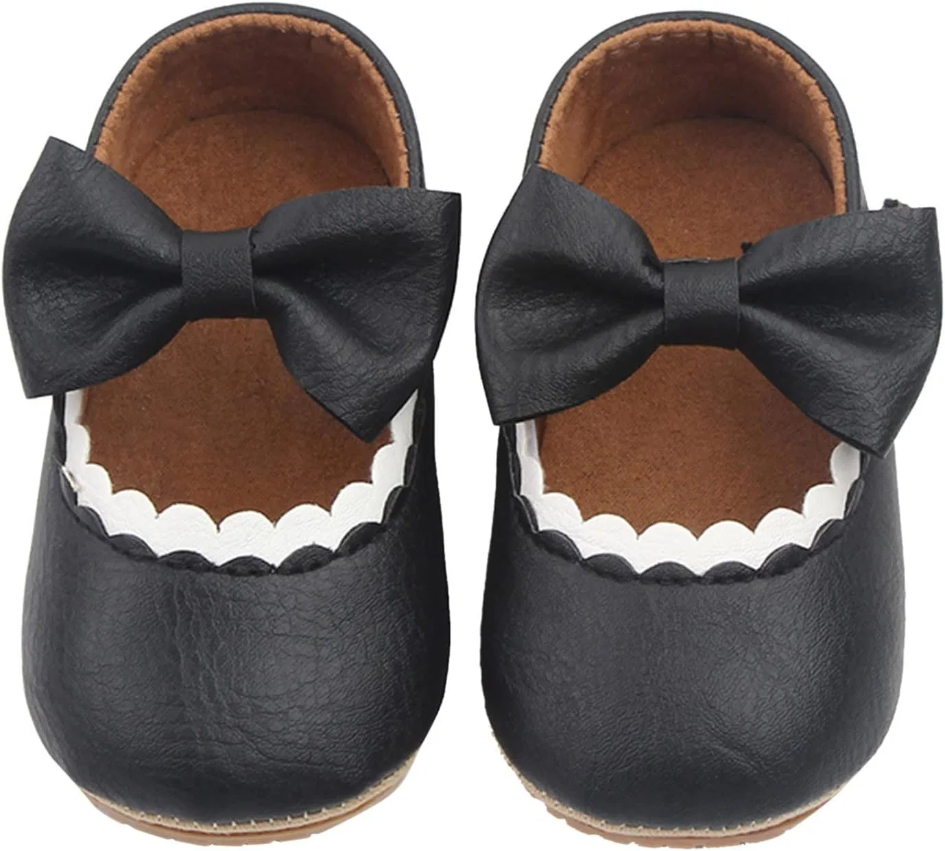 Детские туфли Мэри Джейн для девочек с бантом, модель Bowknot Dress Party, Black — фото 3