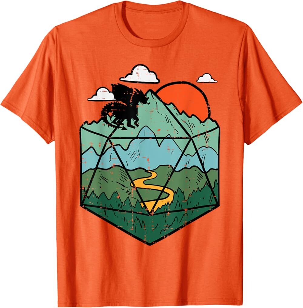 

Мужская футболка RPG Mountain Gamer, оранжевый