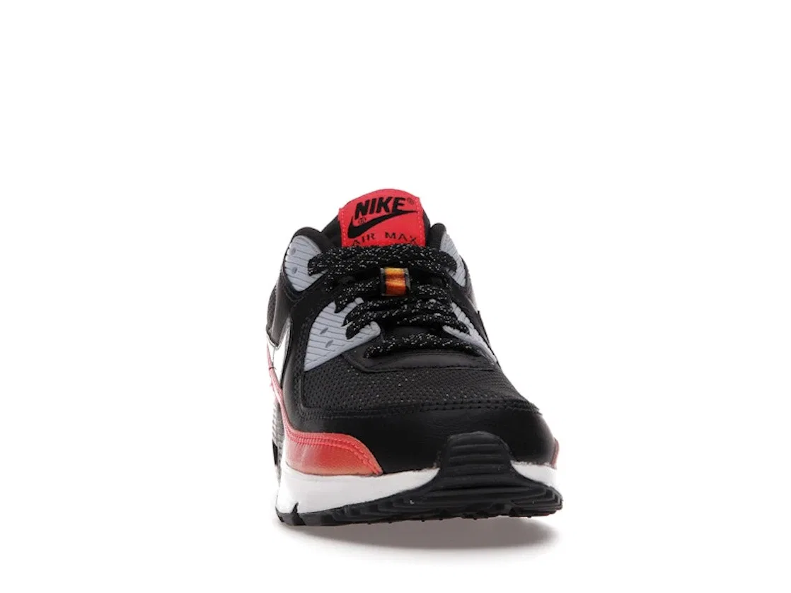 Детские кроссовки Lifestyle Nike Air Max 90, Off Noir Laser Crimson Hydrogen Blue White — фото 2