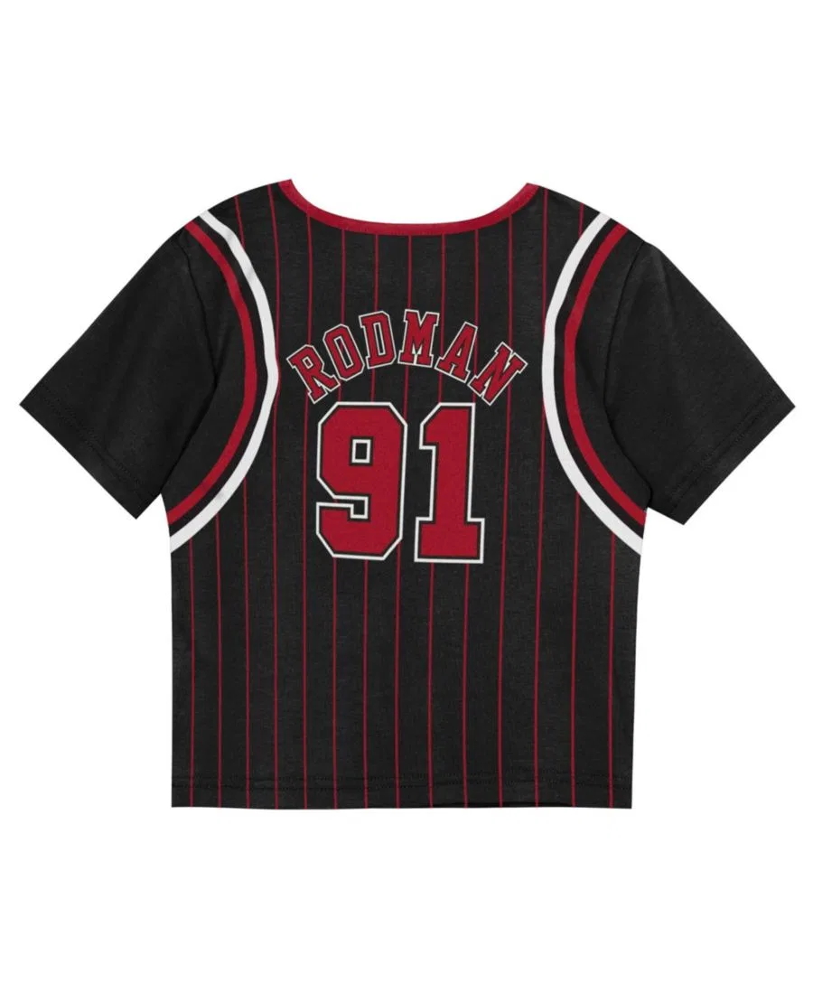 Комплект из футболки и шорт Деннис Родман Chicago Bulls Mitchell & Ness, Black — фото 4