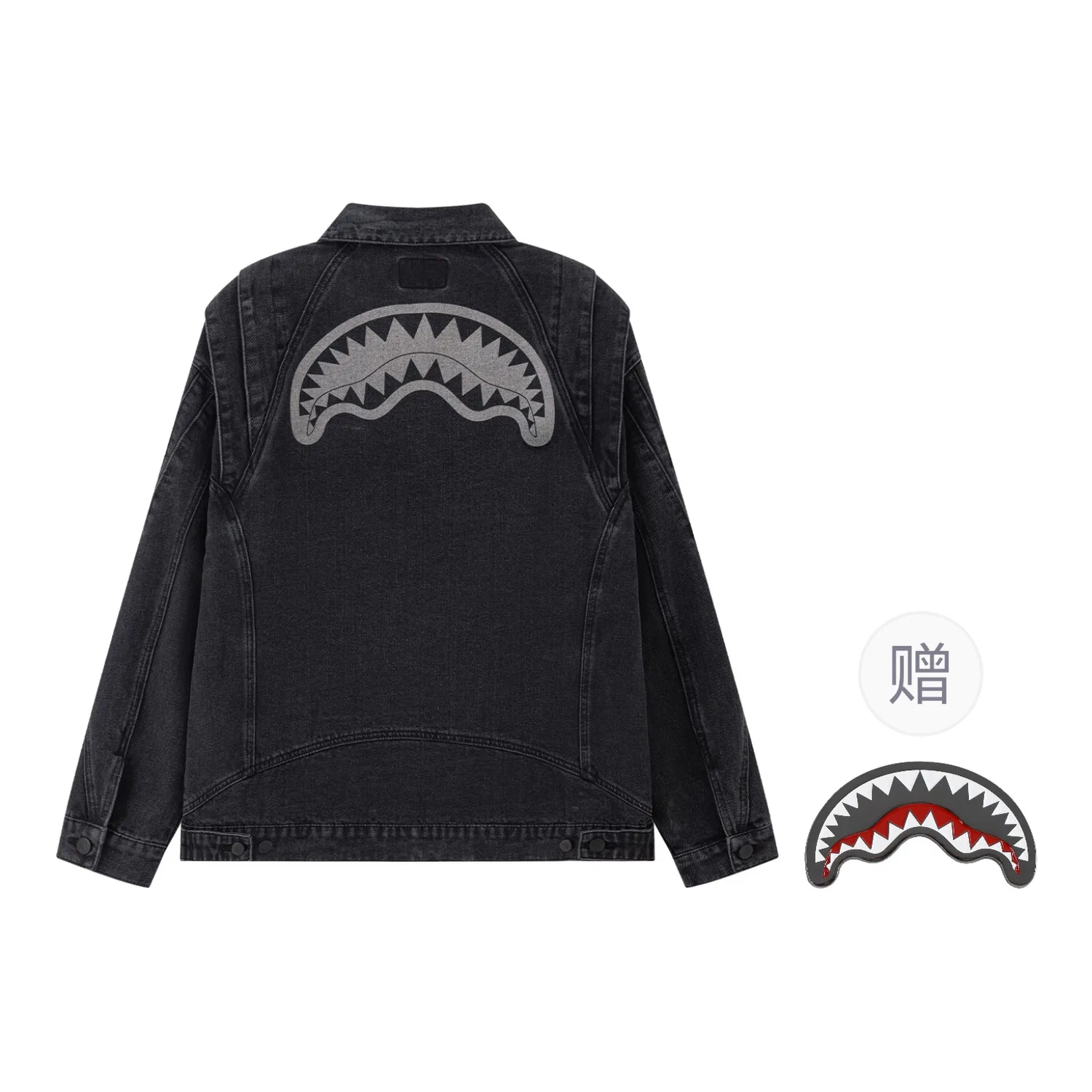 Детское джинсовое пальто с магнитным холодильником SPRAYGROUND, Black