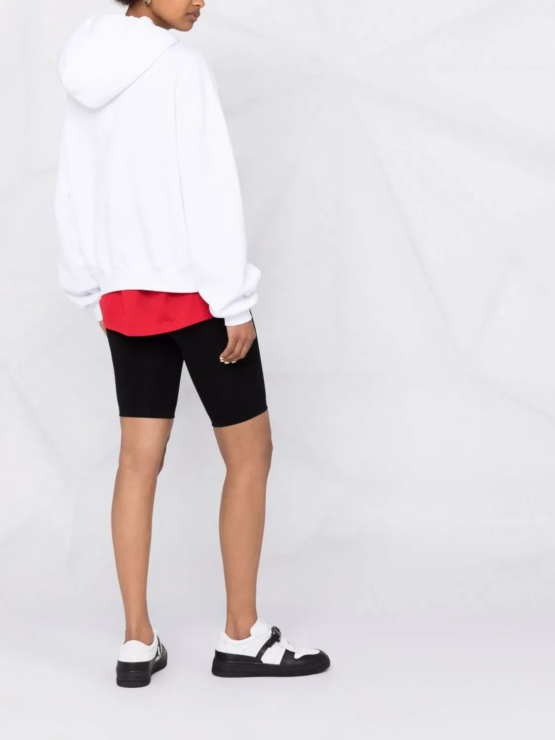 Худи с логотипом и шнуровкой Alexander Wang, белый — фото 2