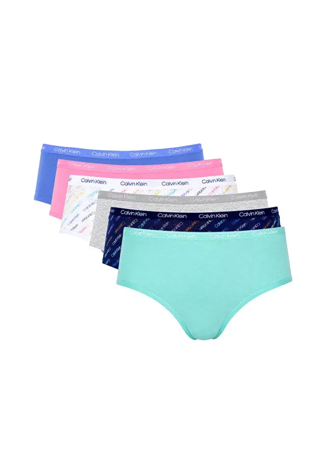Детские трусы для девочек 6 штук Calvin Klein, Multicolored