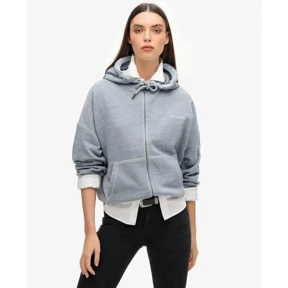 Мужской свитшот с принтом Essential Logo Overdyed Superdry, Blau — фото 3