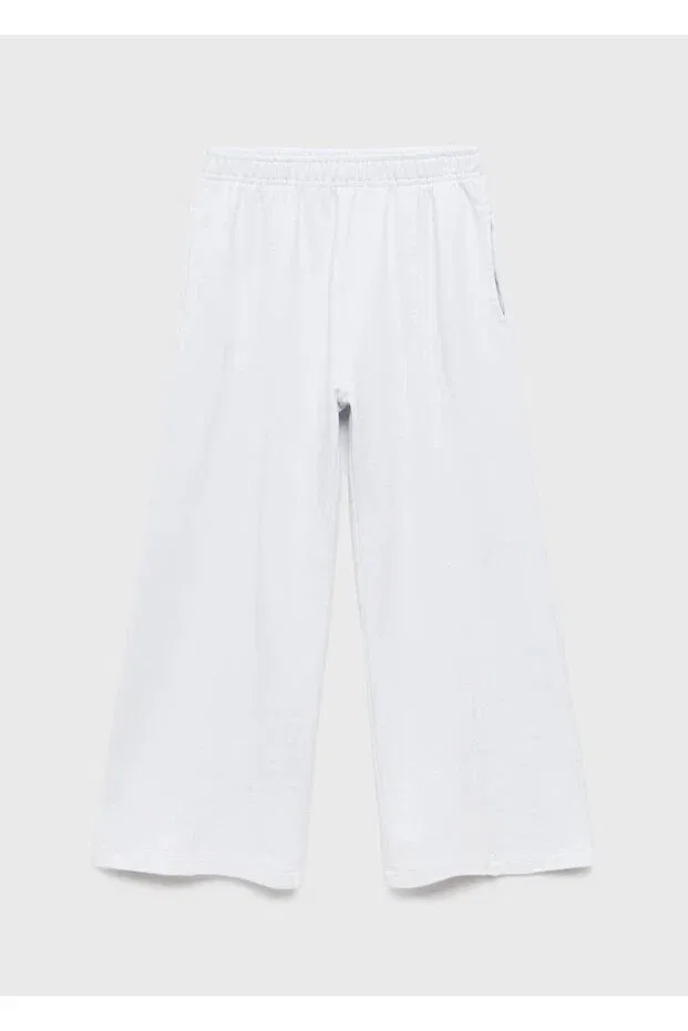 Детские штаны-джоггеры для девочек хлопковые Mango Kids, Sky Blue — фото 2