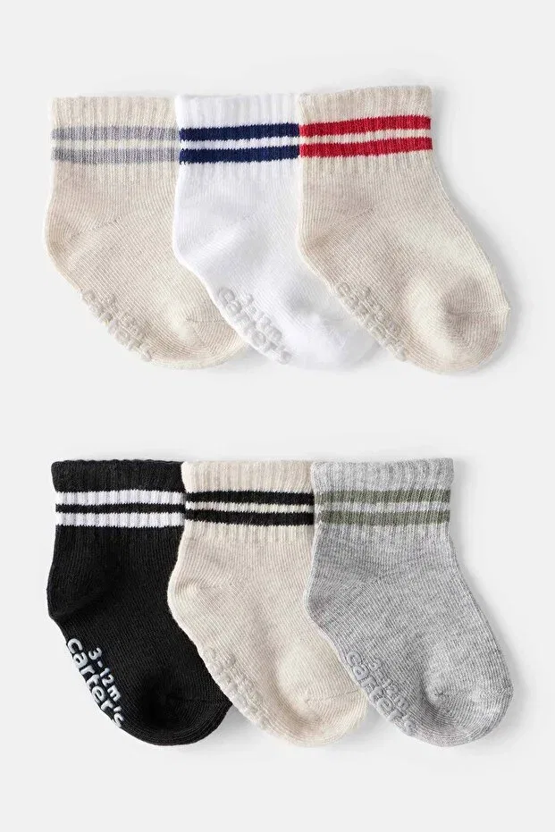 Детские носки для мальчиков с рисунком 6 штук Carter'S, Multicolor