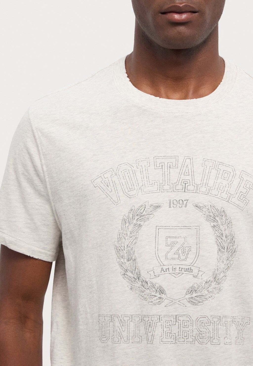

Принт на футболке JIMMY BLASON UNIVERSITY Zadig & Voltaire, серый