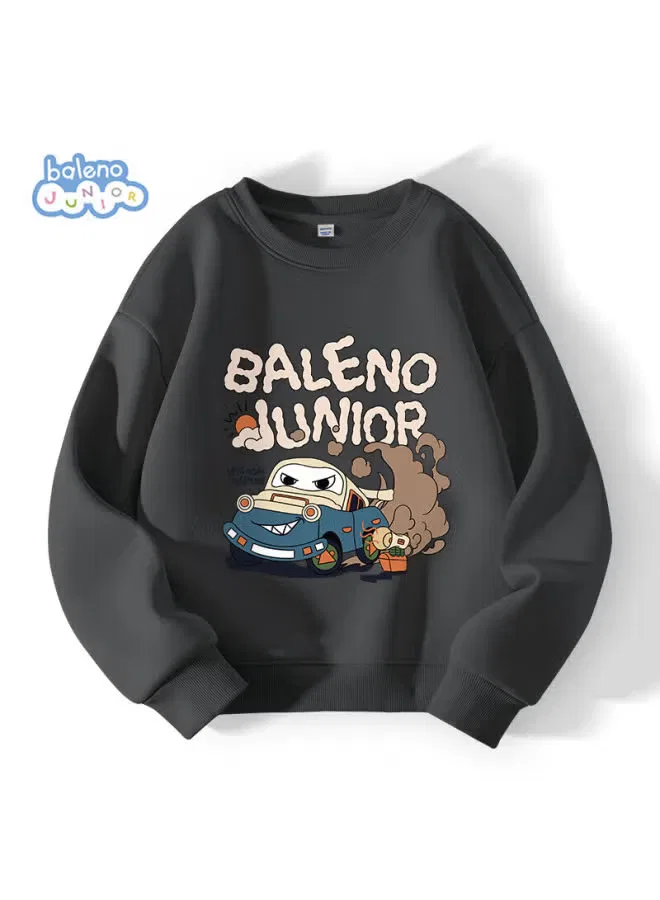 Свитшот с круглым выворотом для мальчиков Baleno, серый — фото 2