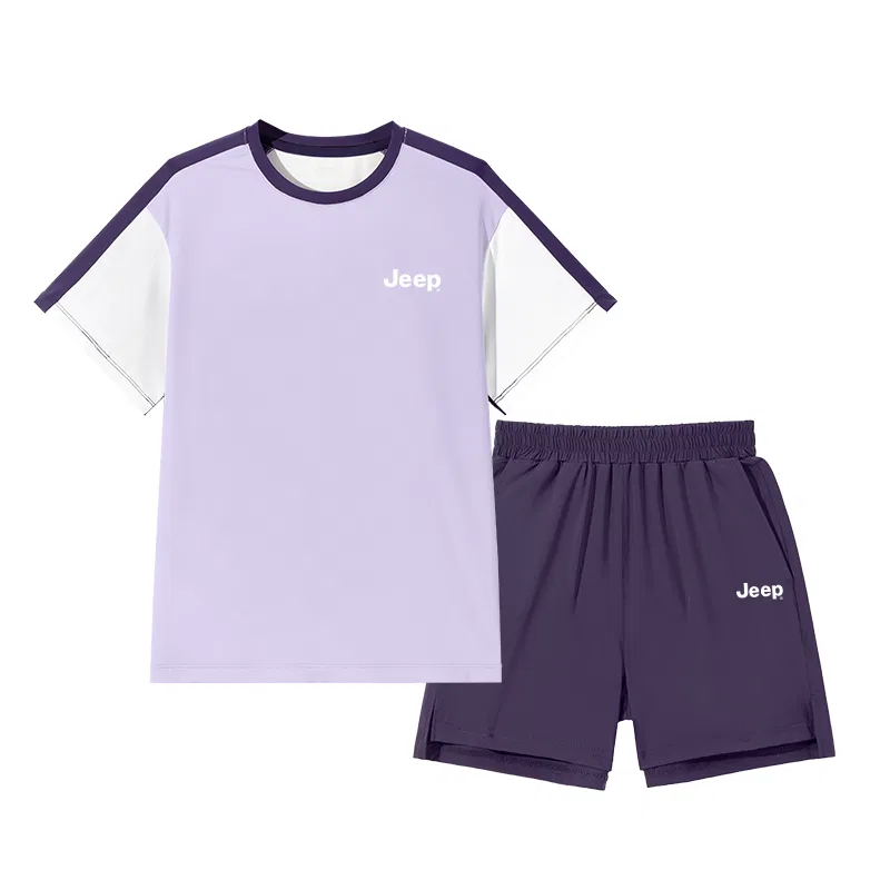 Детский спортивный костюм с круглым вырезом, с принтом, Jeep, Purple/E White Label K+E White Label K