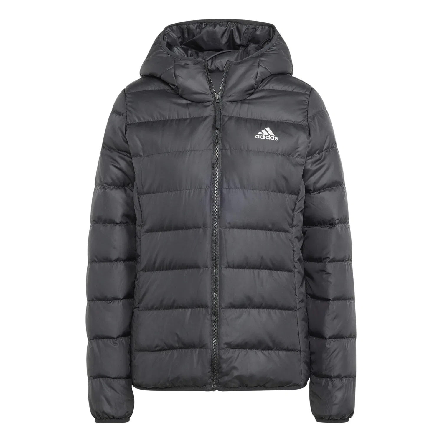 Женская легкая пуховая куртка с капюшоном Essentials Light Hooded Downjacket Adidas, Schwarz / Braun