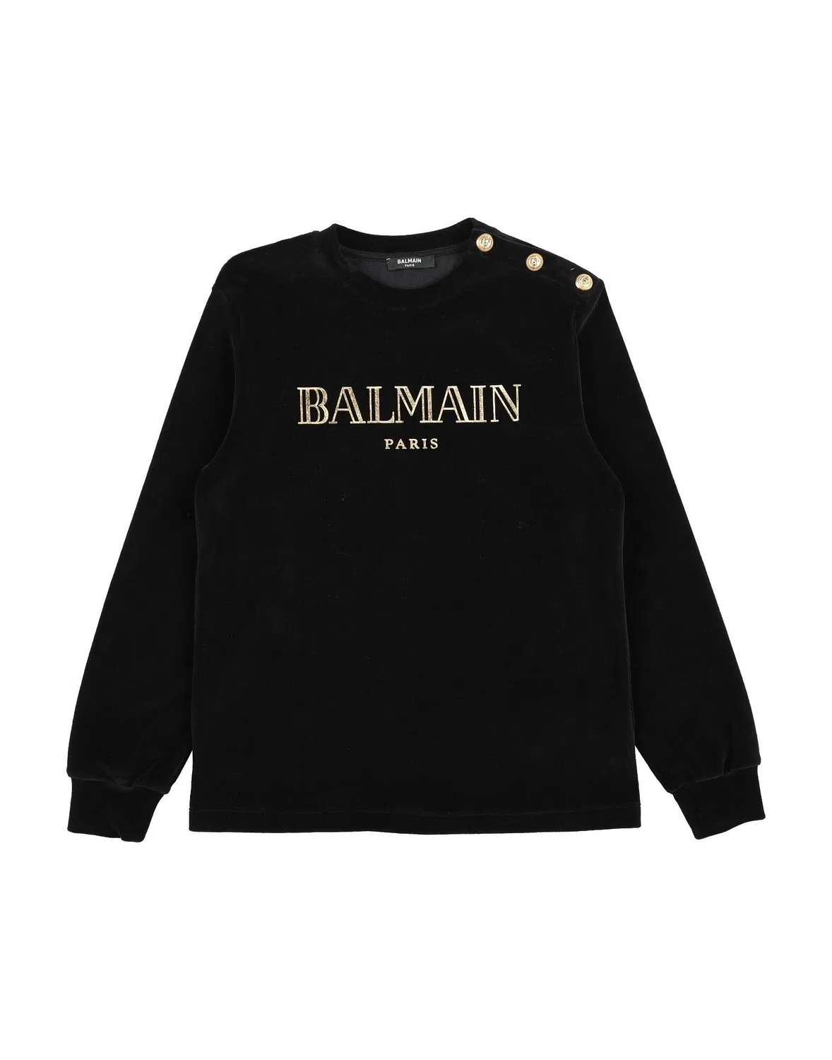 Свитшот с принтом Balmain, черный