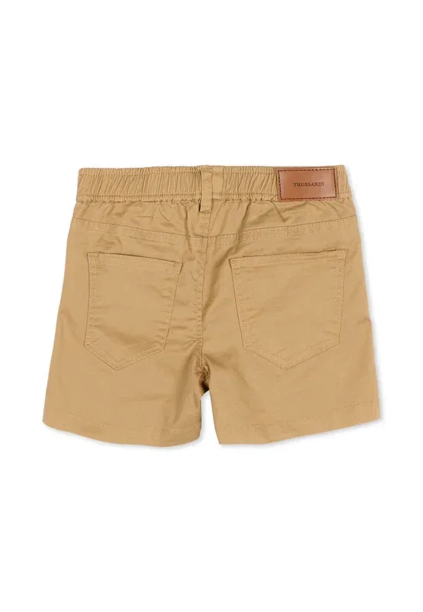 Шорты хлопковые Tru Trussardi Junior, коричневые — фото 2