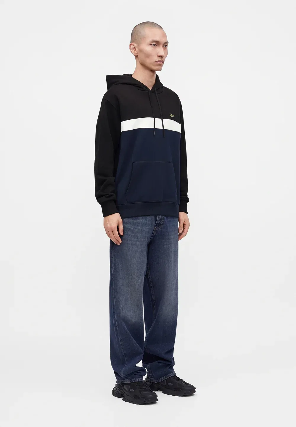 Толстовка с капюшоном Lacoste, Black/Navy Blue — фото 4