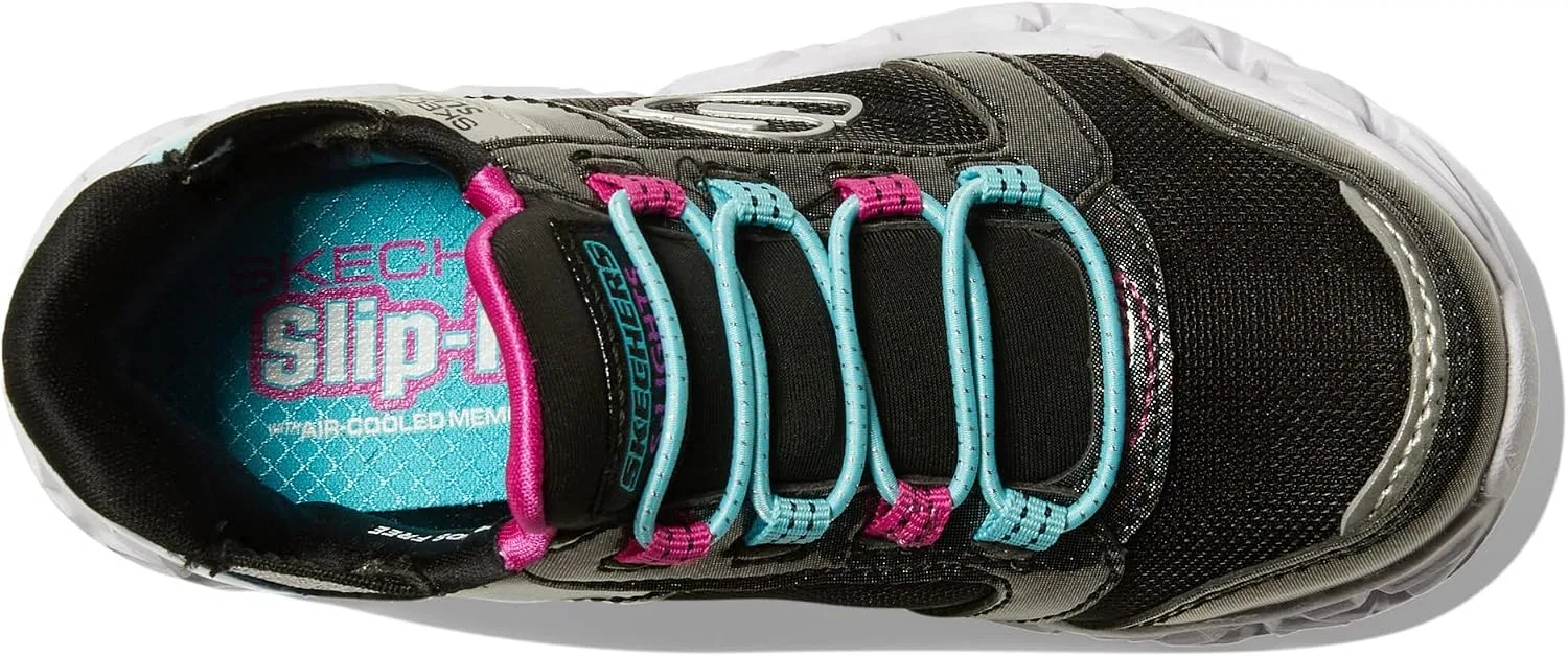 Детские кроссовки для девочек с принтом Galaxy Lights-Bright Cosmic Skechers, Black/Multi — фото 4