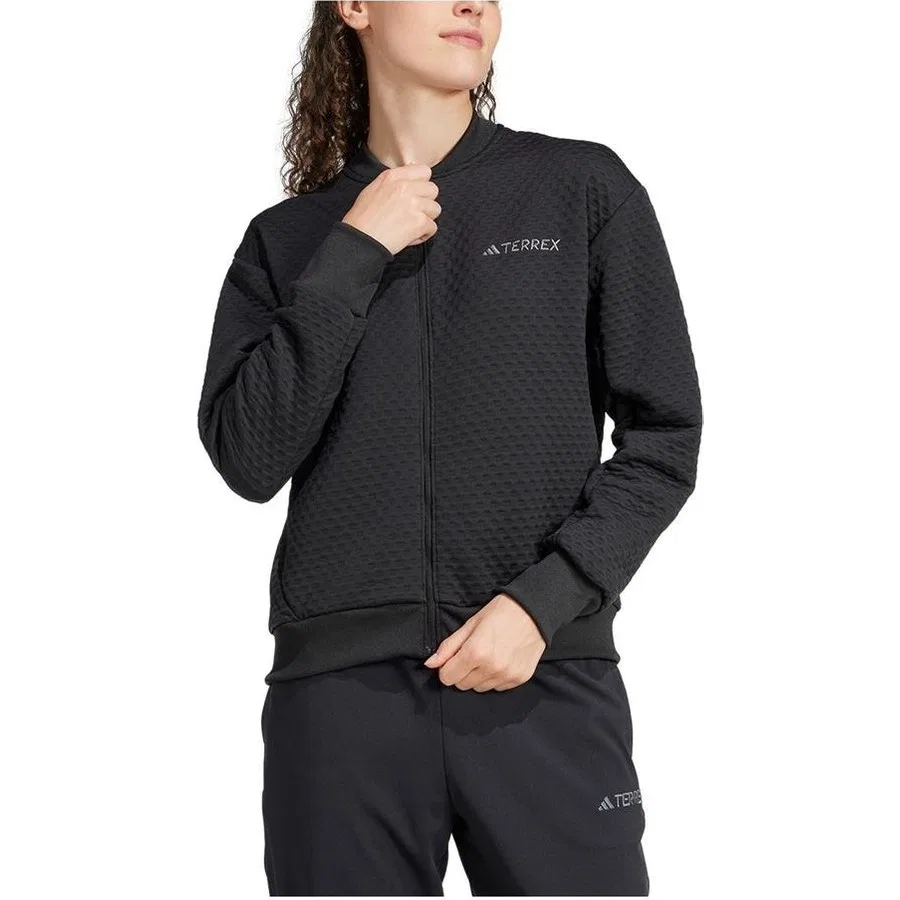 Женская куртка из футера с длинным рукавом W XPL SWEAT JKT JD6642 adidas, Черный — фото 2