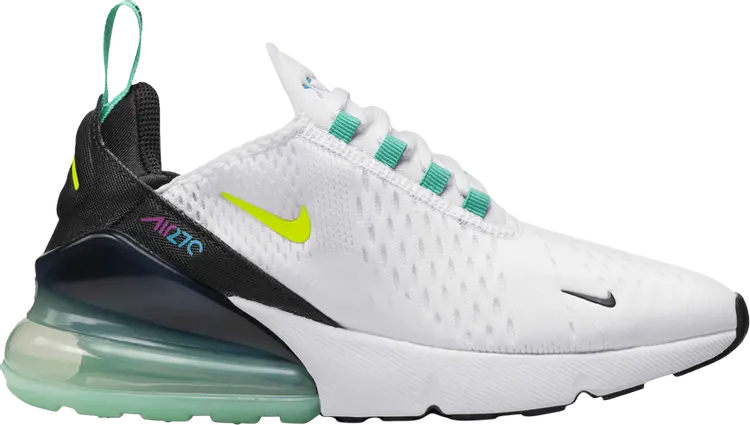 

Кроссовки Nike Air Max 270 GS 'White Volt', белый