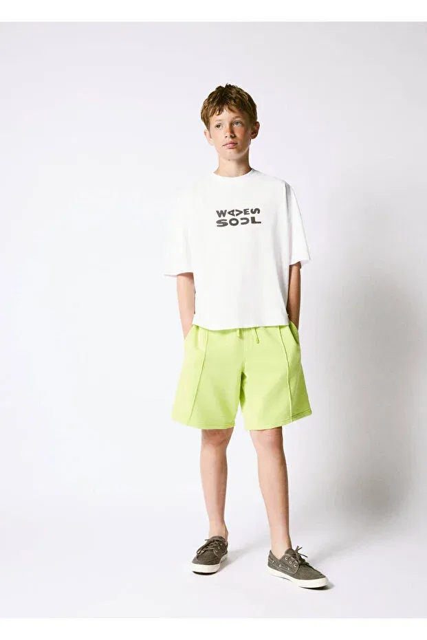 Детские шорты для мальчиков хлопковые Mango Kids, Grass Color