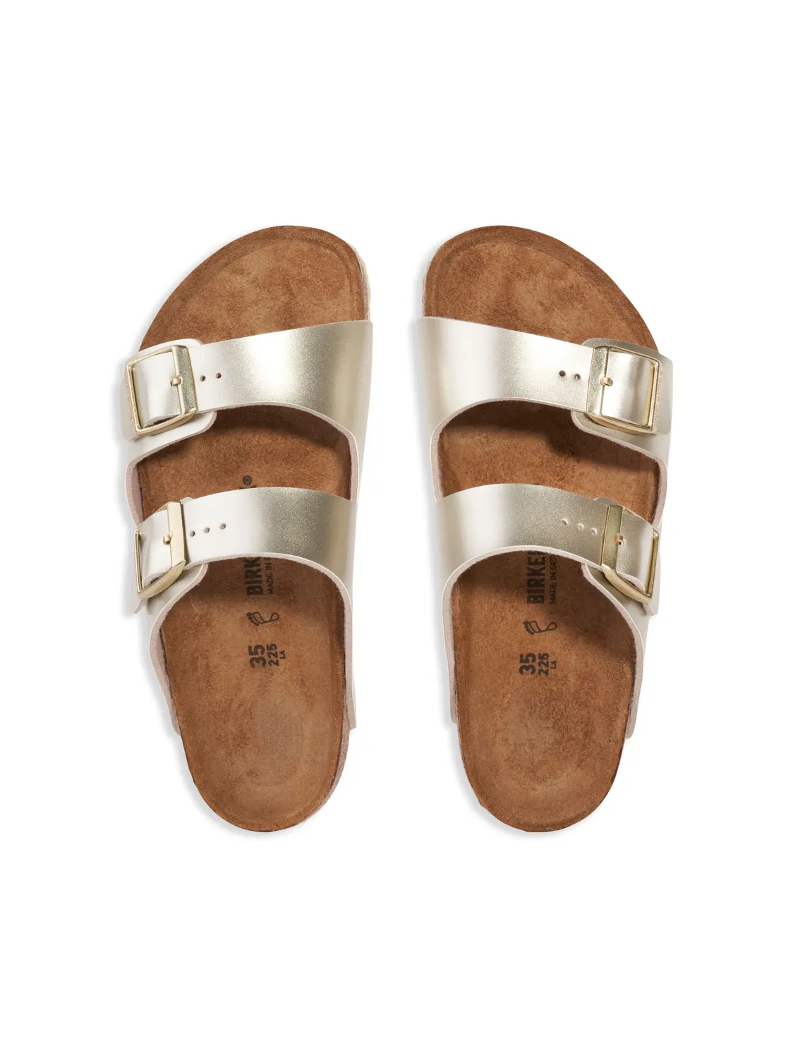 Сандалии Arizona с двойными пряжками Birkenstock, золотой — фото 2