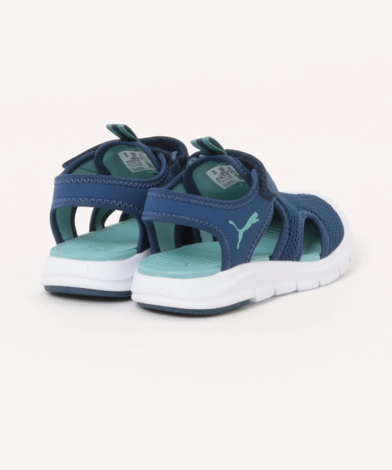 Детские спортивные сандалии с сетчатым верхом Fun Racer Sandal Mesh V PS PUMA, Navy — фото 2