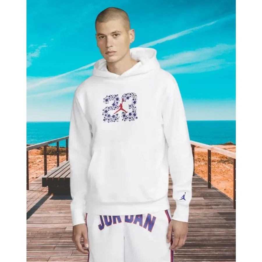 Свитшот-худи мужской с длинным рукавом Jordan Sport DNA Nike, S, Белый