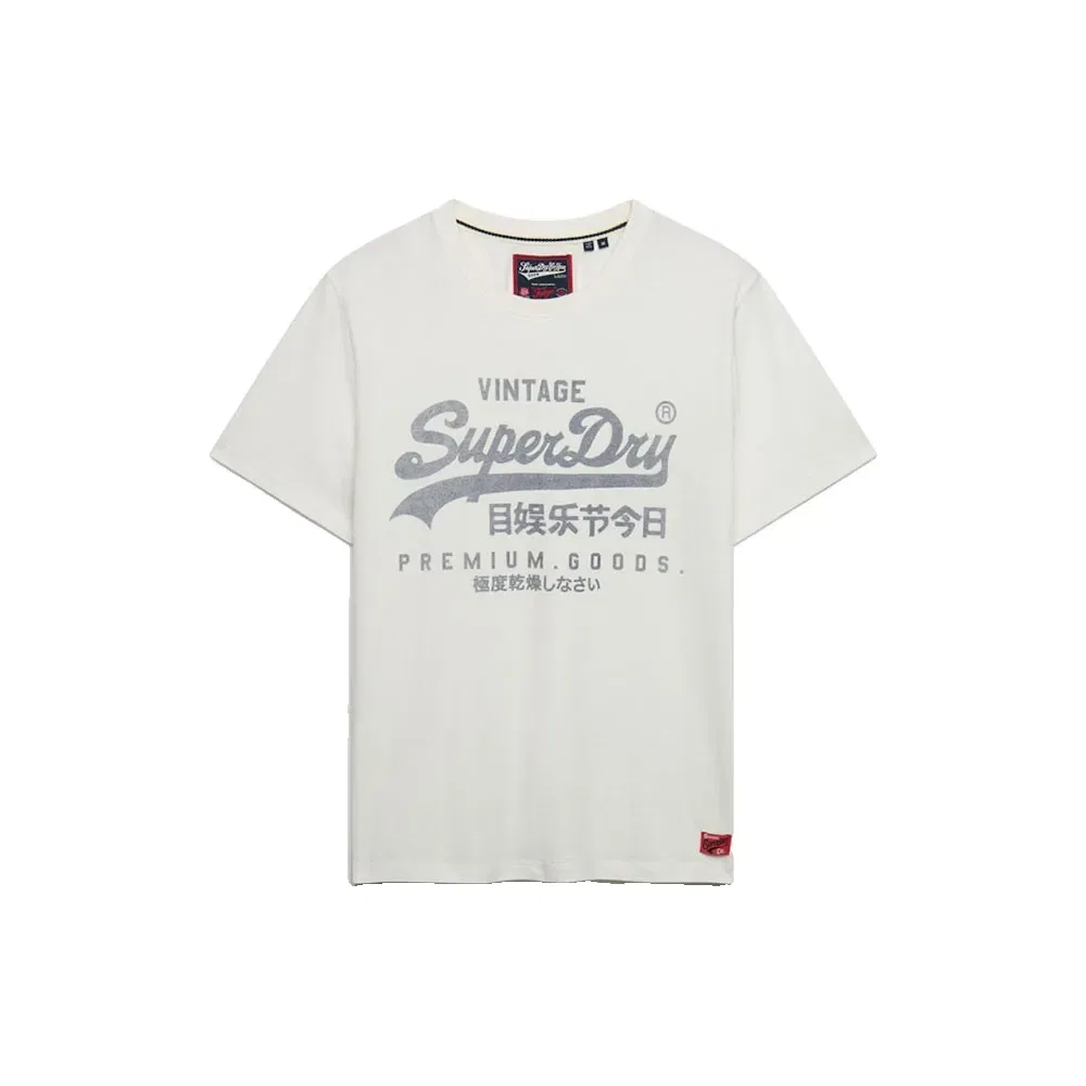 Мужская футболка с принтом Vintage Logo Classic Superdry, White — фото 3