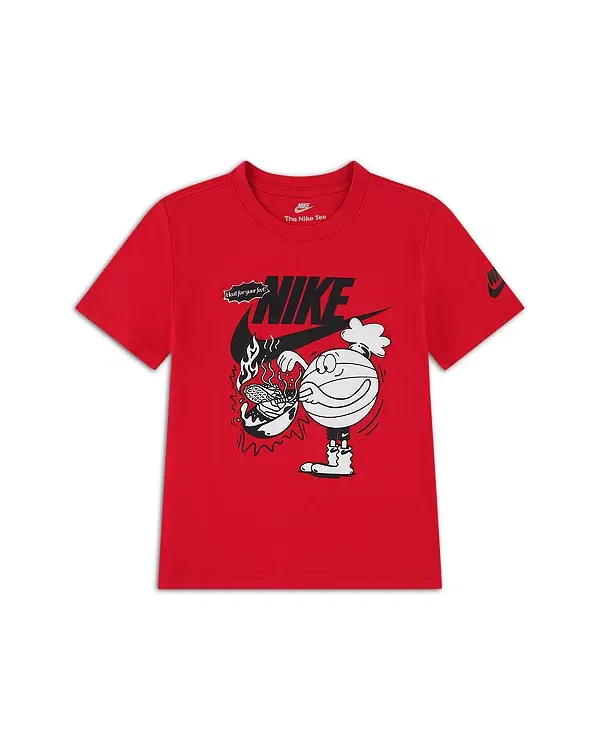 Детская футболка для мальчиков с принтом Heat for Your Feet Tee Nike, University Red