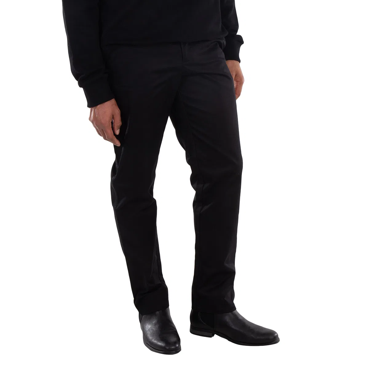 Брюки прямого кроя из хлопка Straight-Leg Cotton Trousers Burberry, Black — фото 3
