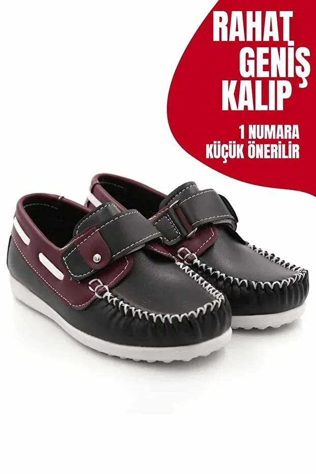 Детские ортопедические туфли для мальчиков Ewen Tomm, Burgundy Black