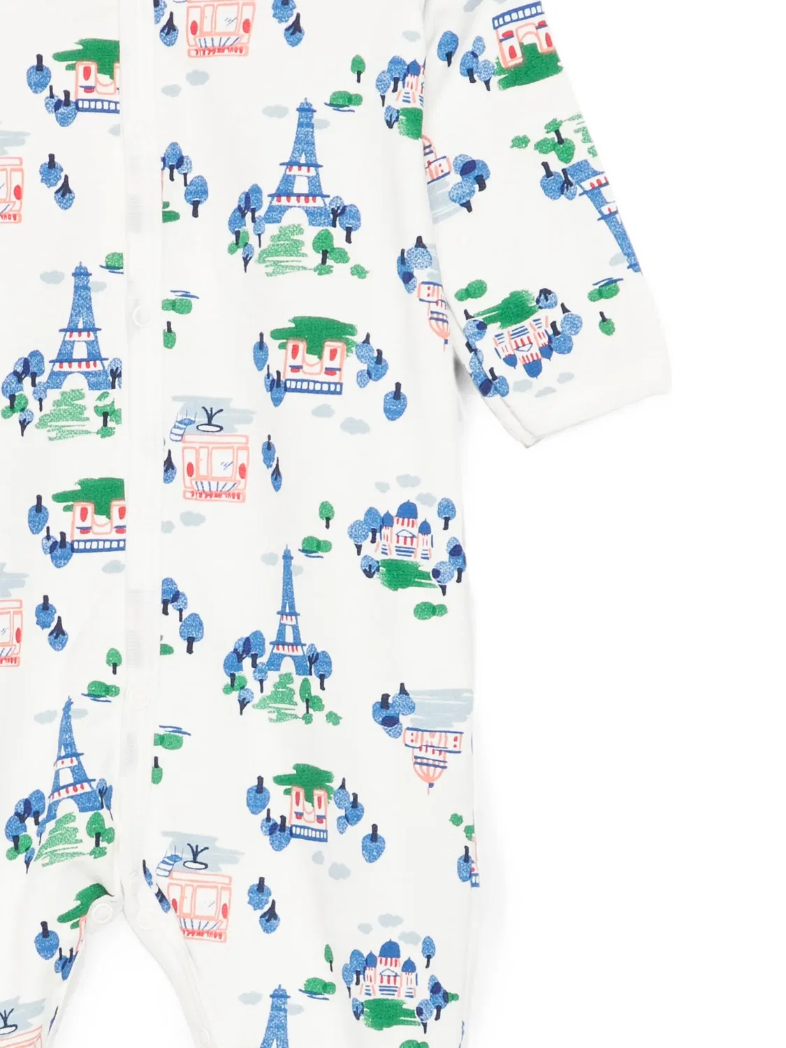 Пижамный комплект с графичным принтом Petit Bateau, белый — фото 3